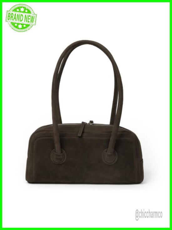 Handbags - Minimalist Underarm Shoulder Bag Vegan Faux Leather Zip Closure Crossbody